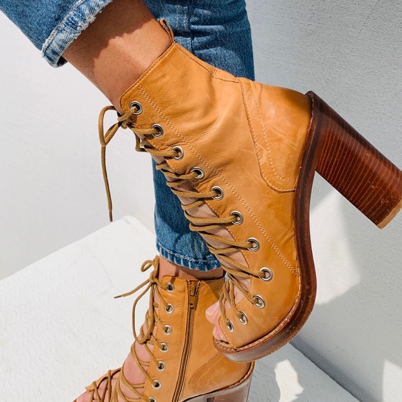 Ann Demuelemeester Tan Lace Up Sandal Boot 39 or 9 - Picture 7 of 15